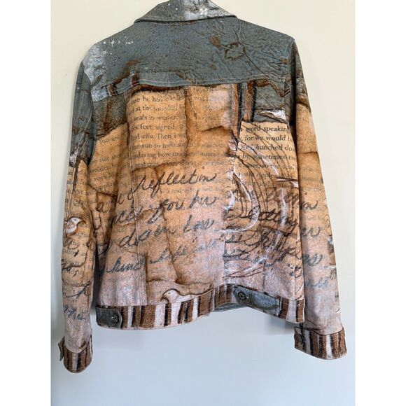 Simply Art by Docezza Lightweight Womens Casual Jacket Stretchy Sz L - Picture 5 of 6